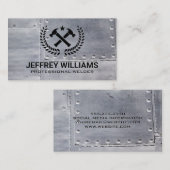 Crossed Hammers | Metallrivets-Visitenkarte Visitenkarte (Vorne/Hinten)