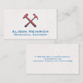 Crossed Hammers-Symbol | Textrahmen Visitenkarte (Vorne/Hinten)