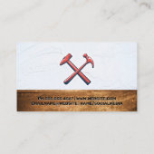 Crossed Hammers | Texturwand und Holz Visitenkarte (Rückseite)