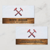 Crossed Hammers | Texturwand und Holz Visitenkarte (Vorne/Hinten)