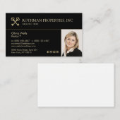 Crossed Keys Real Anwesen Agent Fotoshop Visitenkarte (Vorne/Hinten)