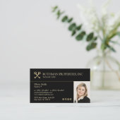 Crossed Keys Real Anwesen Agent Fotoshop Visitenkarte (Stehend Vorderseite)