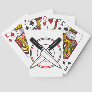 Crossed Knives auf Platte Spielkarten