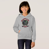 Crossed Lacrosse Sticks Ball Passport Spiel Hoodie (Vorne ganz)