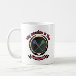 Crossed Lacrosse Sticks Ball Passport Spiel Kaffeetasse