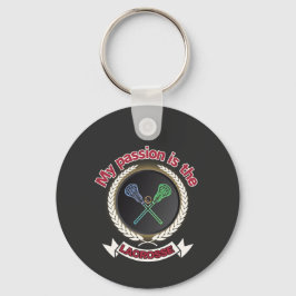 Crossed Lacrosse Sticks Ball Passport Spiel Schlüsselanhänger