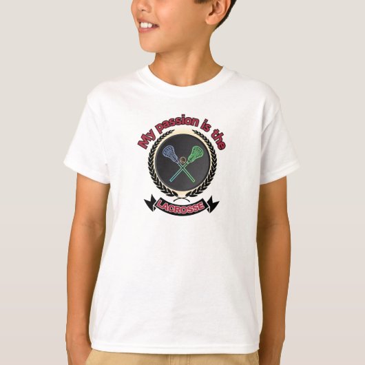 Crossed Lacrosse Sticks Ball Passport Spiel T-Shirt (Vorderseite)