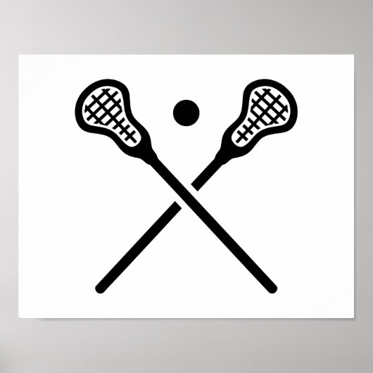 Crossed Lacrosse Sticks Poster (Vorne)