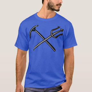 Crossed Mountain Ice Ax und Trident Icon T-Shirt