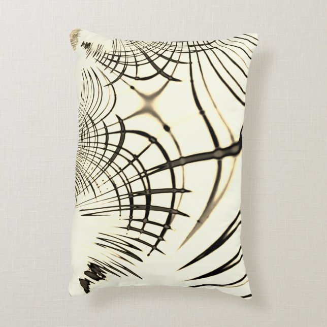 Crossed-nut-braune oder khaki gebogene Spuren in B Dekokissen (Rückseite(Vertikal))