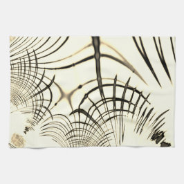 Crossed-nut-braune oder khaki gebogene Spuren in B Geschirrtuch