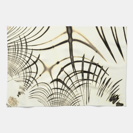 Crossed-nut-braune oder khaki gebogene Spuren in B Geschirrtuch (Horizontal)