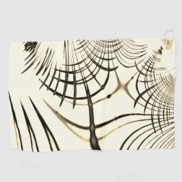 Crossed-nut-braune oder khaki gebogene Spuren in B Golfhandtuch