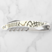 Crossed-nut-braune oder khaki gebogene Spuren in B Kellnermesser (Rückseite)