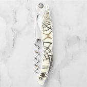 Crossed-nut-braune oder khaki gebogene Spuren in B Kellnermesser (Vorderseite)