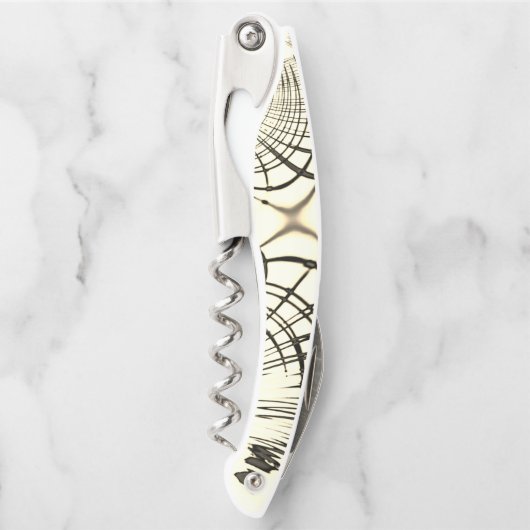 Crossed-nut-braune oder khaki gebogene Spuren in B Kellnermesser (Vorderseite)