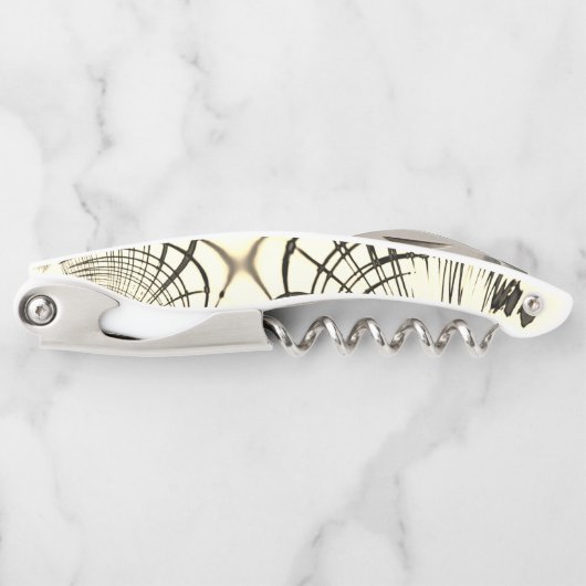 Crossed-nut-braune oder khaki gebogene Spuren in B Kellnermesser (Vorderseite)