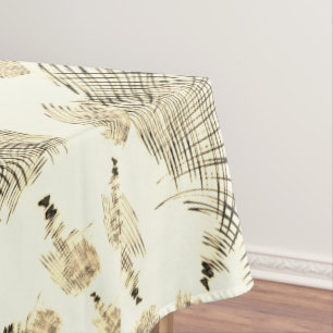 Crossed-nut-braune oder khaki gebogene Spuren in B Tischdecke