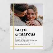 Crossed Path FOIL Wedding Save the Date Card Folieneinladung (Vorderseite)