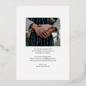 Crossed Path FOIL Wedding Save the Date Card Folieneinladung (Rückseite)