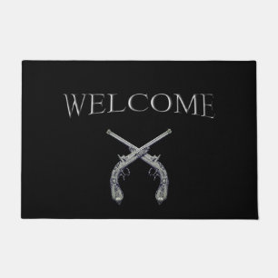 Crossed Pistols Welcome Mat für die Eingangstür Fußmatte