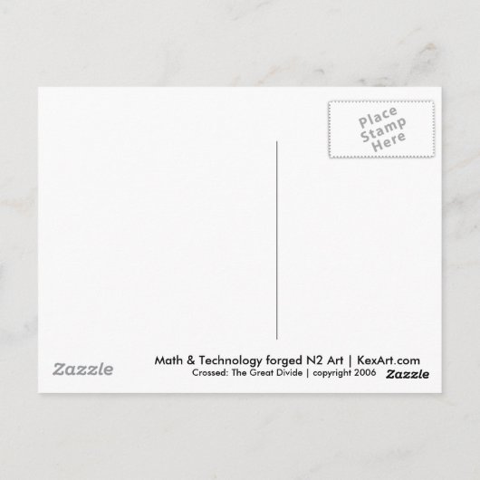 Crossed Postcard Postkarte (Rückseite)