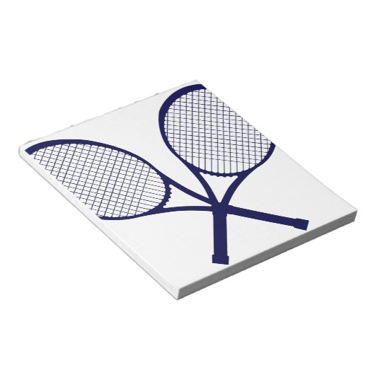 Crossed Rackets Silhouette Notizblock (angewinkelt)