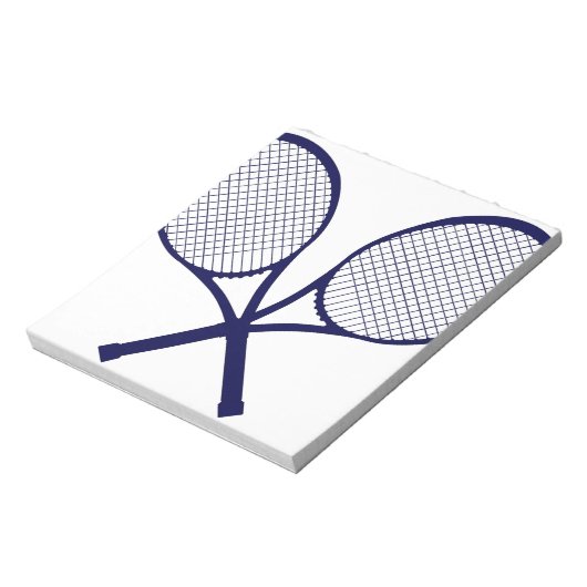 Crossed Rackets Silhouette Notizblock (Rotiert)