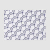 Crossed Rackets Silhouette Seidenpapier (Vorderseite)