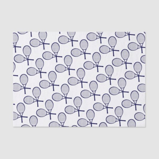 Crossed Rackets Silhouette Seidenpapier (Vorderseite)