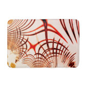 Crossed red red brawn gekrümmte Spuren, Alterseffe Badematte (Vorderseite)