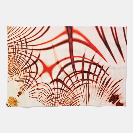 Crossed red red brawn gekrümmte Spuren, Alterseffe Geschirrtuch (Horizontal)