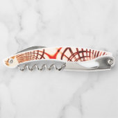 Crossed red red brawn gekrümmte Spuren, Alterseffe Kellnermesser (Rückseite)