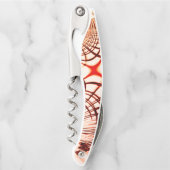 Crossed red red brawn gekrümmte Spuren, Alterseffe Kellnermesser (Vorderseite)