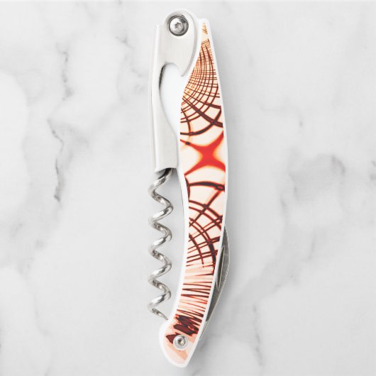 Crossed red red brawn gekrümmte Spuren, Alterseffe Kellnermesser (Vorderseite)