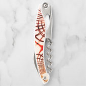 Crossed red red brawn gekrümmte Spuren, Alterseffe Kellnermesser (Rückseite)