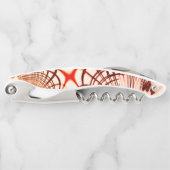 Crossed red red brawn gekrümmte Spuren, Alterseffe Kellnermesser (Vorderseite)