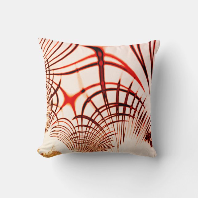 Crossed red red brawn gekrümmte Spuren, Alterseffe Kissen (Vorderseite)