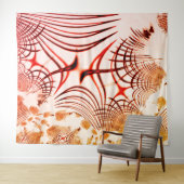 Crossed red red brawn gekrümmte Spuren, Alterseffe Wandteppich (Beispiel (Horizontal))