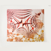 Crossed red red brawn gekrümmte Spuren, Alterseffe Wandteppich (Vorderseite (Horizontal))