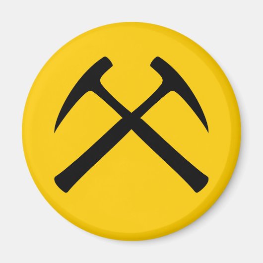 Crossed Rock Hammers Magnet (Vorne)
