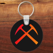 Crossed Rock Hammers Schlüsselanhänger (Vorderseite)