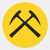 Crossed Rock Hammers Sticker (Vorderseite)