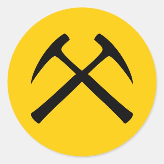 Crossed Rock Hammers Sticker (Vorderseite)