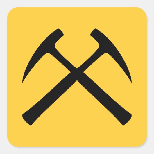 Crossed Rock Hammers Sticker (Vorderseite)