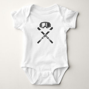 Crossed Ski Baby Strampler