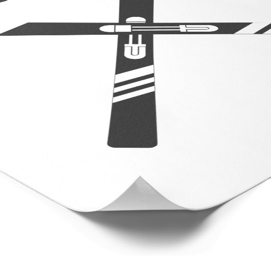 Crossed Ski Poster (Ecke)