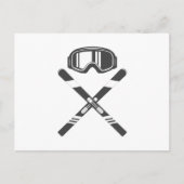 Crossed Ski Postkarte (Vorderseite)
