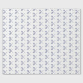 Crossed Squash Racquets Blue Geschenkpapier (Flach)