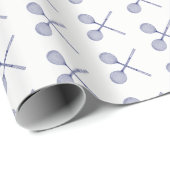 Crossed Squash Racquets Blue Geschenkpapier (Rolleneckpunkt)